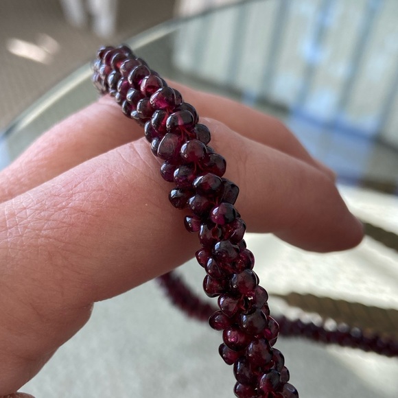 Garnet Cluster Infinity Necklace - Picture 6 of 7
